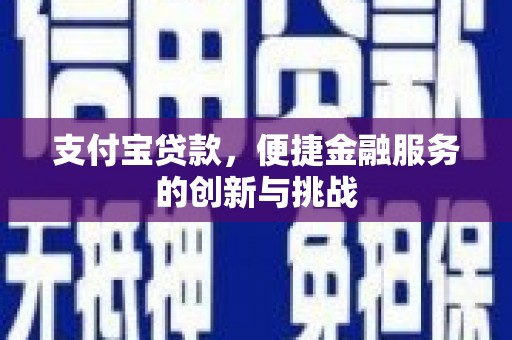 无极支付宝贷款，便捷金融服务的创新与挑战