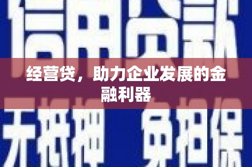 无极经营贷，助力企业发展的金融利器