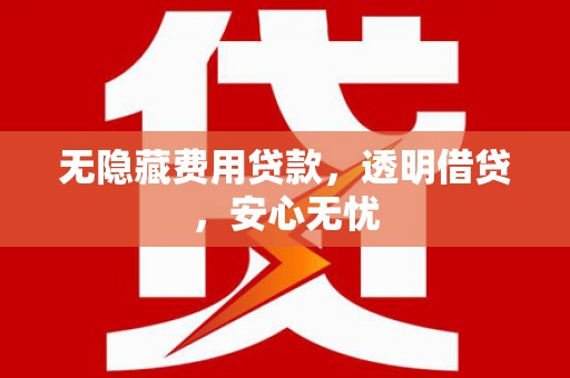 无极无隐藏费用贷款，透明借贷，安心无忧