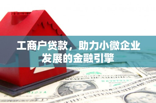 无极工商户贷款，助力小微企业发展的金融引擎