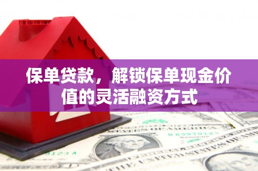 无极保单贷款，解锁保单现金价值的灵活融资方式