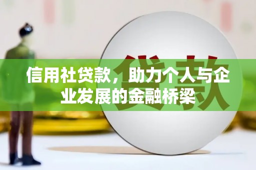 无极信用社贷款，助力个人与企业发展的金融桥梁