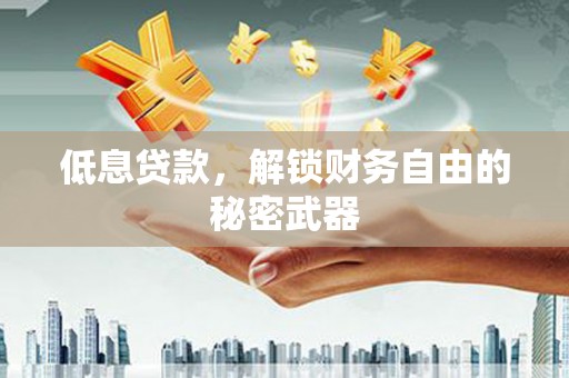 无极低息贷款，解锁财务自由的秘密武器