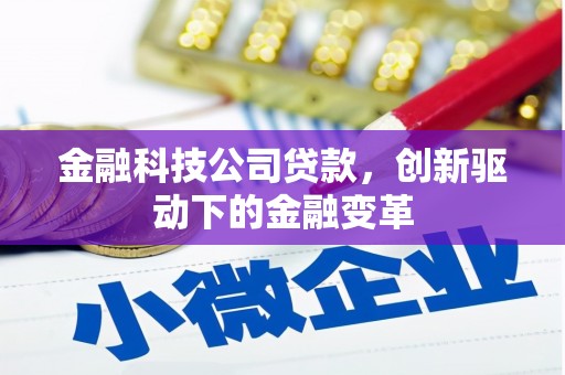 无极金融科技公司贷款，创新驱动下的金融变革