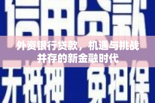 无极外资银行贷款，机遇与挑战并存的新金融时代