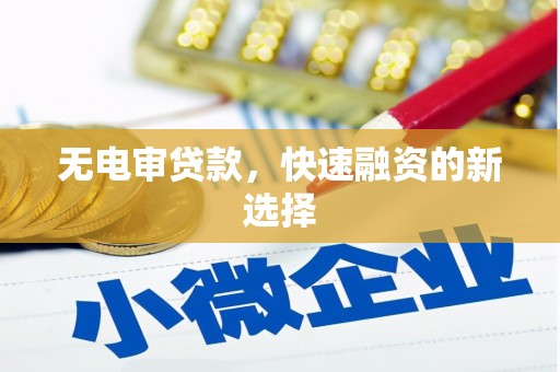 无极无电审贷款，快速融资的新选择