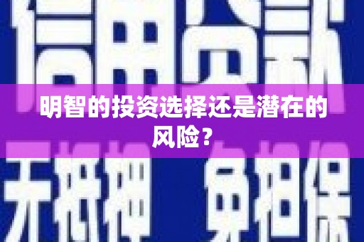 无极明智的投资选择还是潜在的风险？