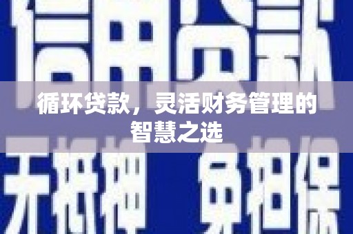 无极循环贷款，灵活财务管理的智慧之选