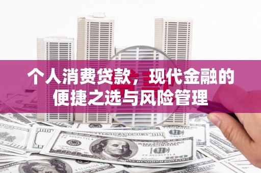 无极个人消费贷款，现代金融的便捷之选与风险管理