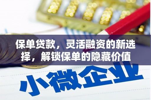无极保单贷款，灵活融资的新选择，解锁保单的隐藏价值