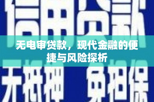 无极无电审贷款，现代金融的便捷与风险探析
