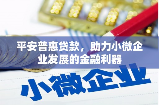 无极平安普惠贷款，助力小微企业发展的金融利器