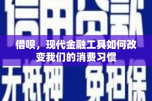 无极借呗，现代金融工具如何改变我们的消费习惯