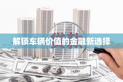 无极解锁车辆价值的金融新选择