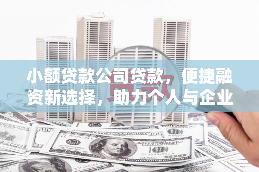 无极小额贷款公司贷款，便捷融资新选择，助力个人与企业成长