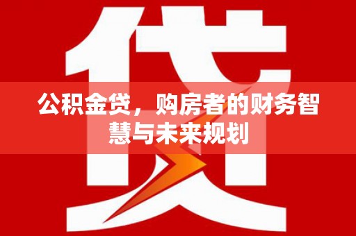 无极公积金贷，购房者的财务智慧与未来规划
