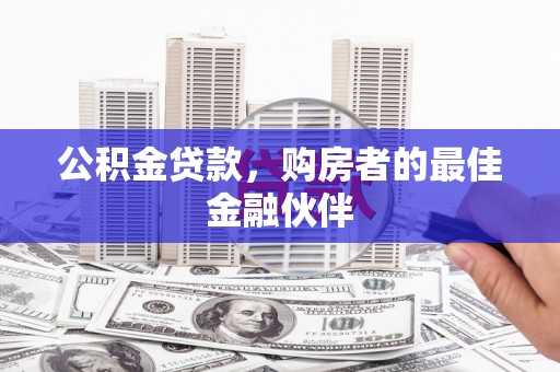 无极公积金贷款，购房者的最佳金融伙伴