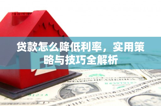 无极贷款怎么降低利率，实用策略与技巧全解析
