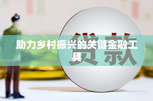 无极助力乡村振兴的关键金融工具