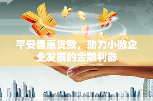 无极平安普惠贷款，助力小微企业发展的金融利器