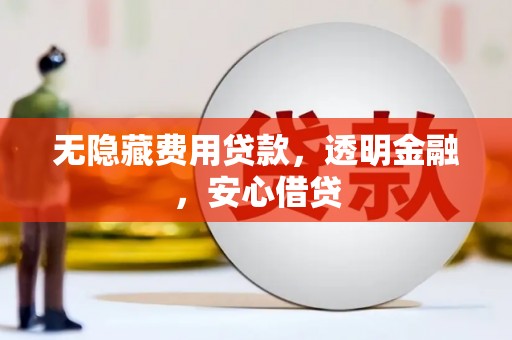 无极无隐藏费用贷款，透明金融，安心借贷