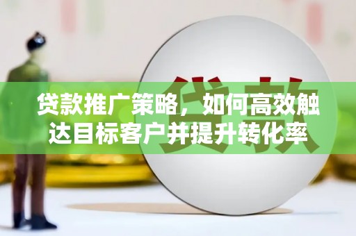 无极贷款推广策略，如何高效触达目标客户并提升转化率