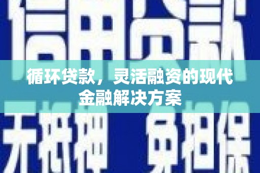 无极循环贷款，灵活融资的现代金融解决方案
