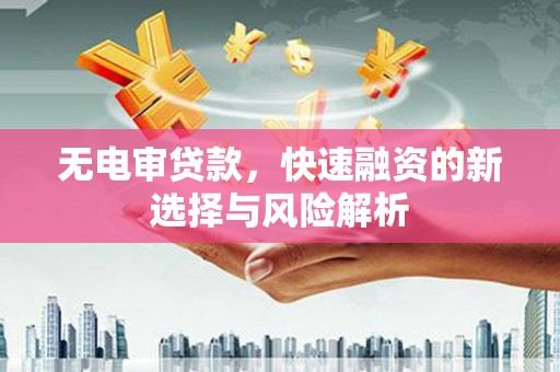 无极无电审贷款，快速融资的新选择与风险解析