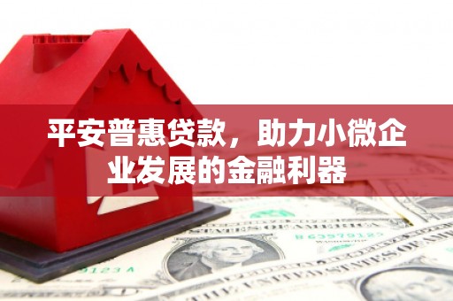 无极平安普惠贷款，助力小微企业发展的金融利器
