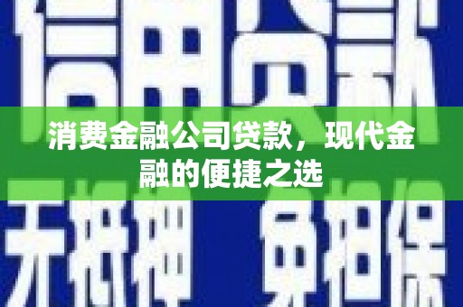 无极消费金融公司贷款，现代金融的便捷之选