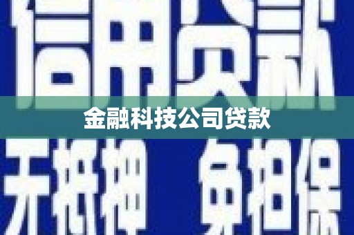 无极金融科技公司贷款