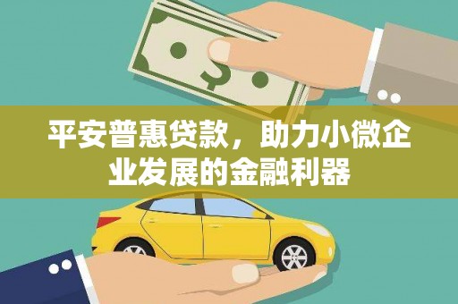 无极平安普惠贷款，助力小微企业发展的金融利器