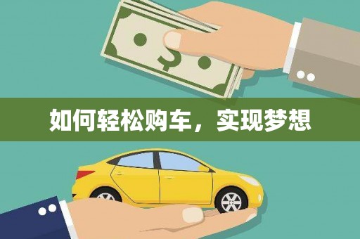 无极如何轻松购车，实现梦想