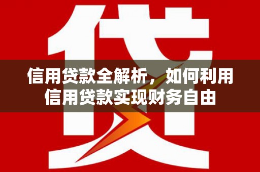 无极信用贷款全解析，如何利用信用贷款实现财务自由