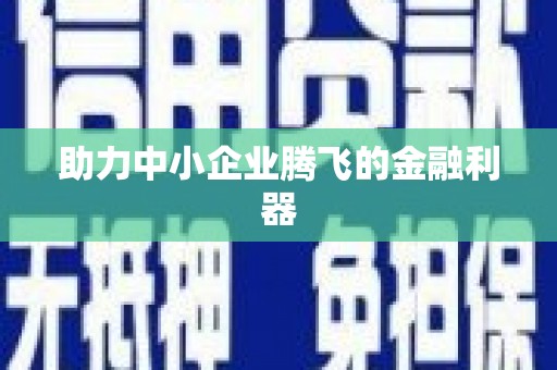 无极助力中小企业腾飞的金融利器