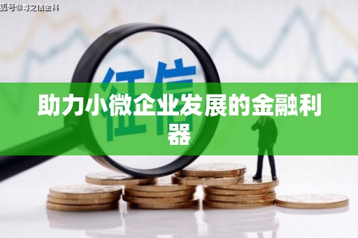 无极助力小微企业发展的金融利器