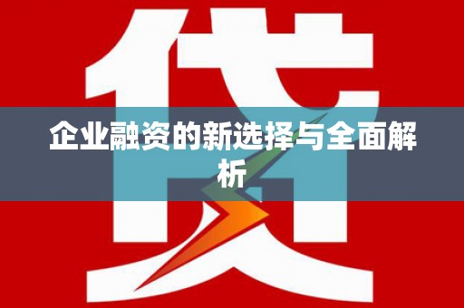 无极企业融资的新选择与全面解析