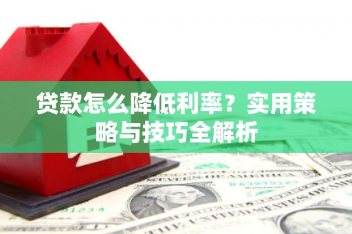 无极贷款怎么降低利率？实用策略与技巧全解析
